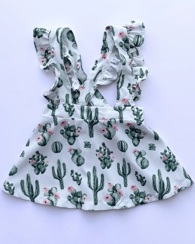 PREORDER! Addy Ruffle Suspender Skirt - Desert Floral