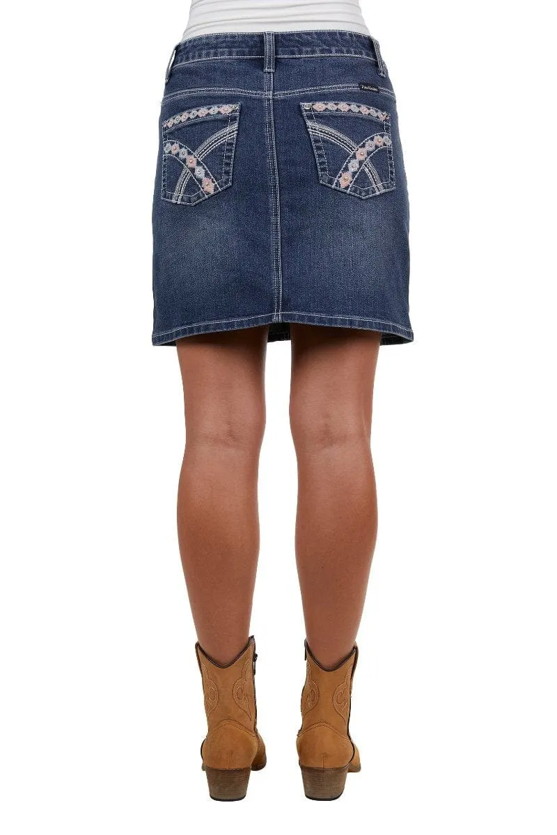 Pure Western Womens Davina Denim Skirt