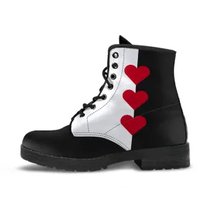 Queen of Hearts Vegan Boots Mens Womens