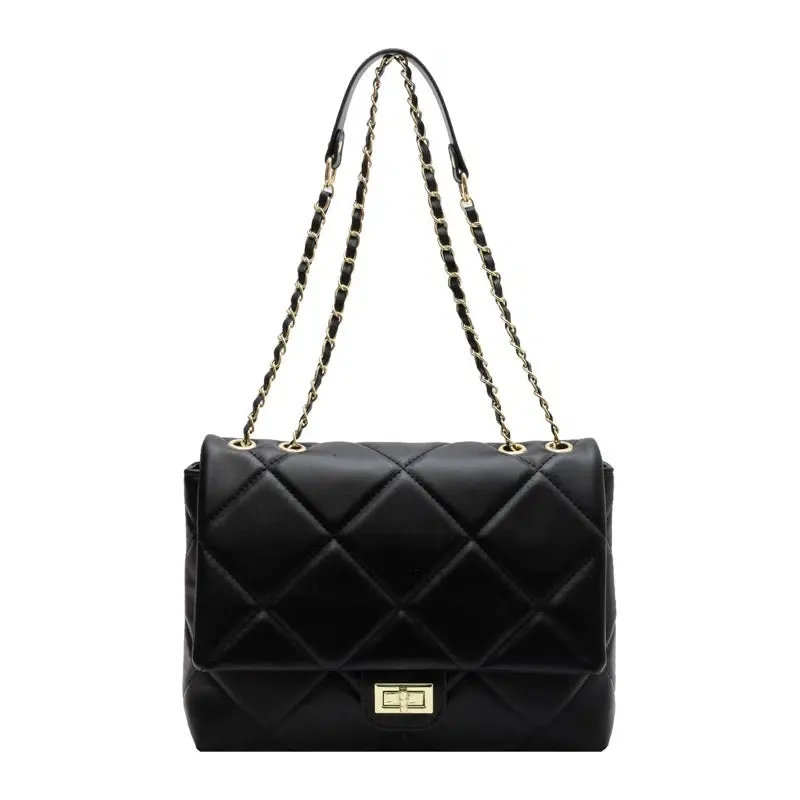 Quilted Chain Small Square Bag