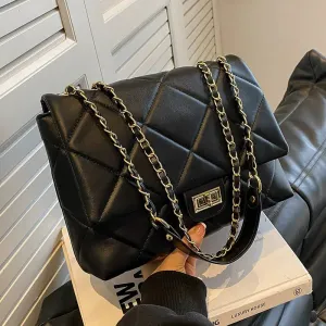 Quilted Chain Small Square Bag