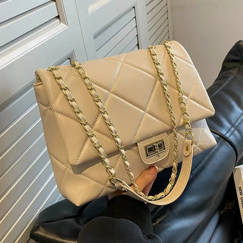 Quilted Chain Small Square Bag