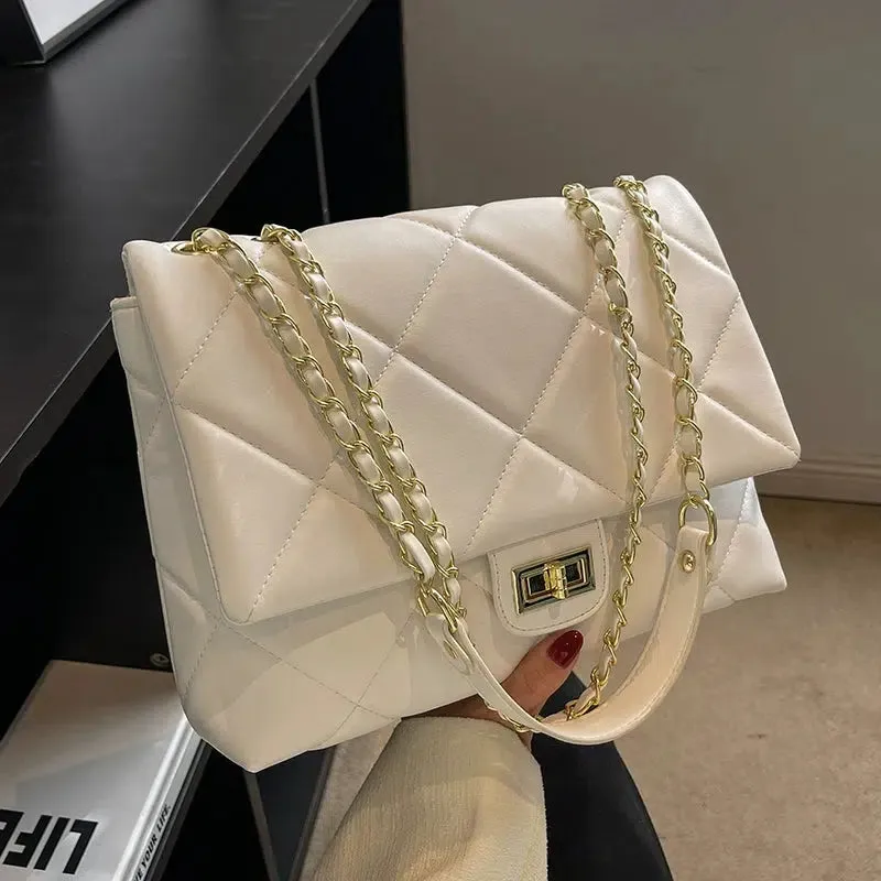 Quilted Chain Small Square Bag