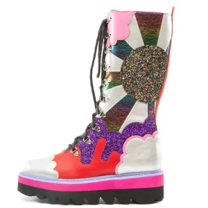 Rainbow Combat Boots