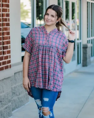 Raspberry Picking Plaid Tunic