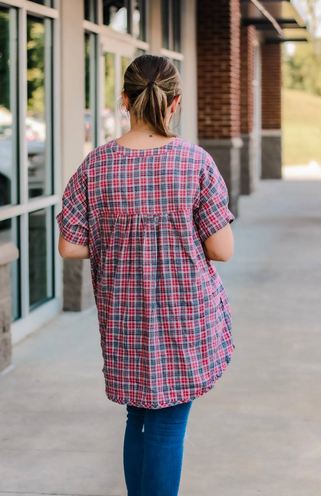 Raspberry Picking Plaid Tunic