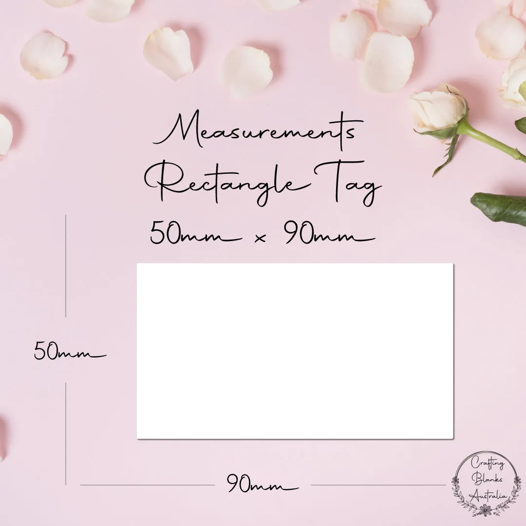 Rectangle • Blank Tag • Placecard • 50mm x 90mm