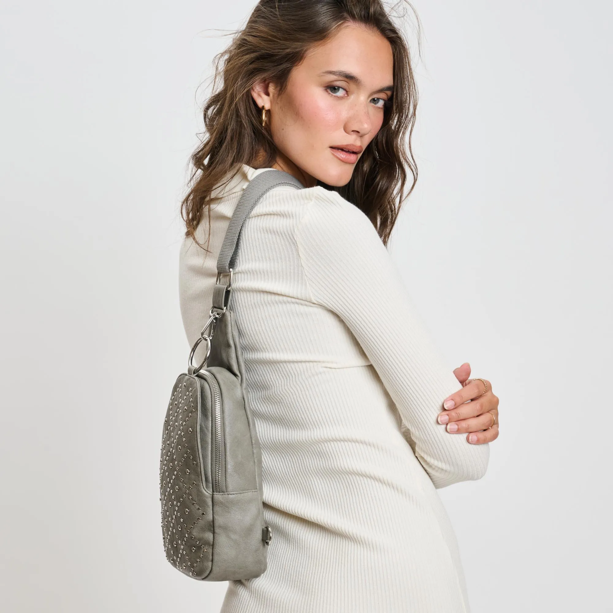 Regina Studded Sling Backpack