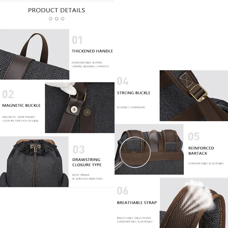 Retro Versatile Canvas Back Pack Bag