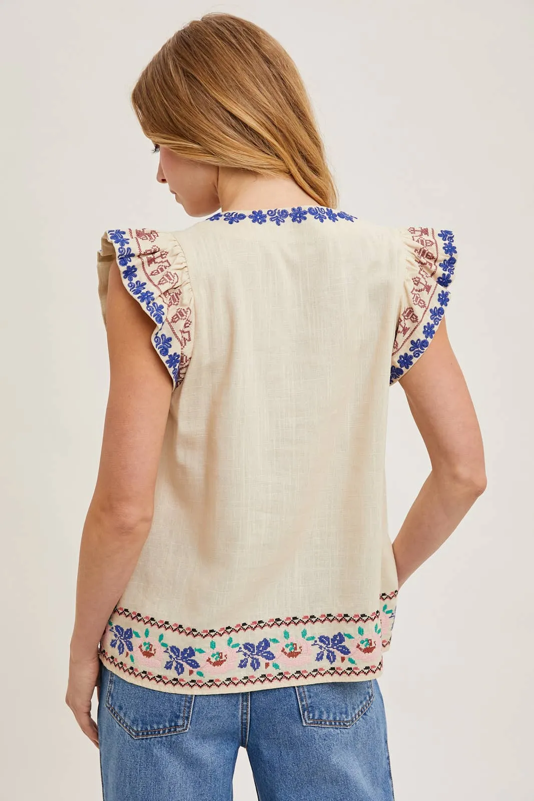 River Embroidered Top