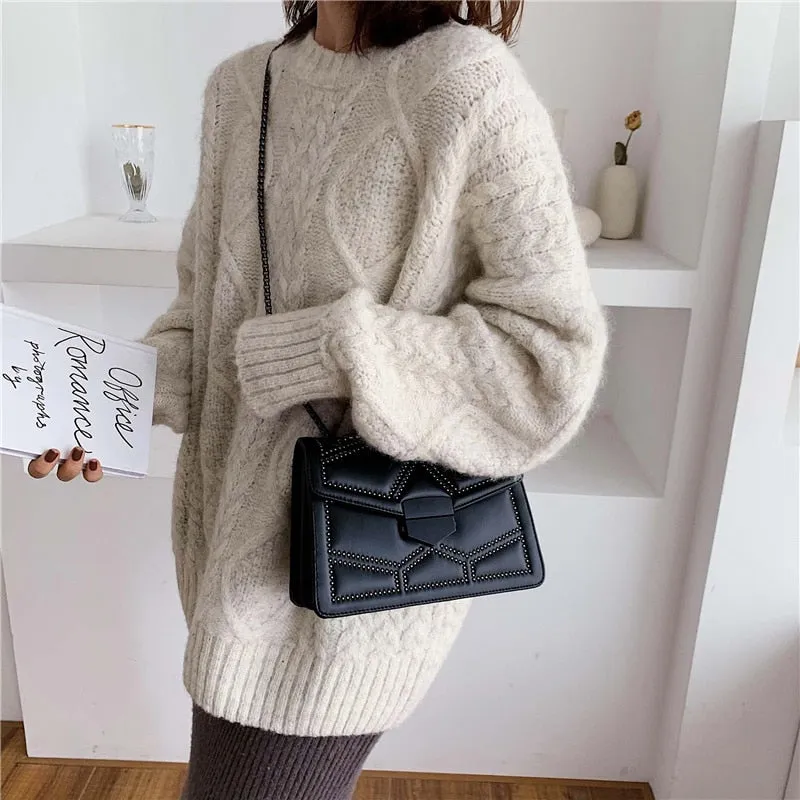 Rivet Chain Small Crossbody Bag