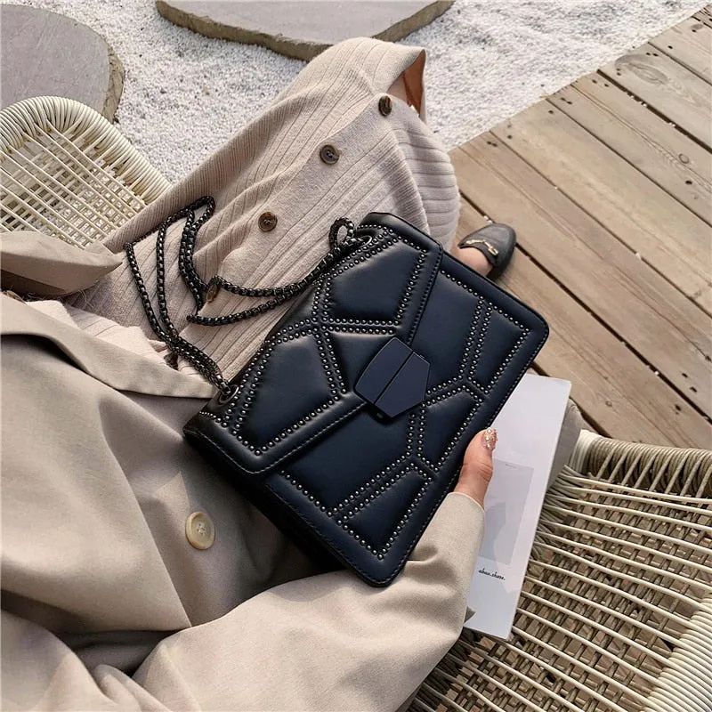 Rivet Chain Small Crossbody Bag