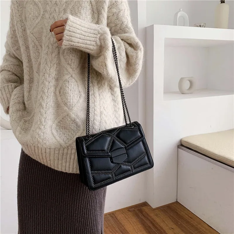 Rivet Chain Small Crossbody Bag