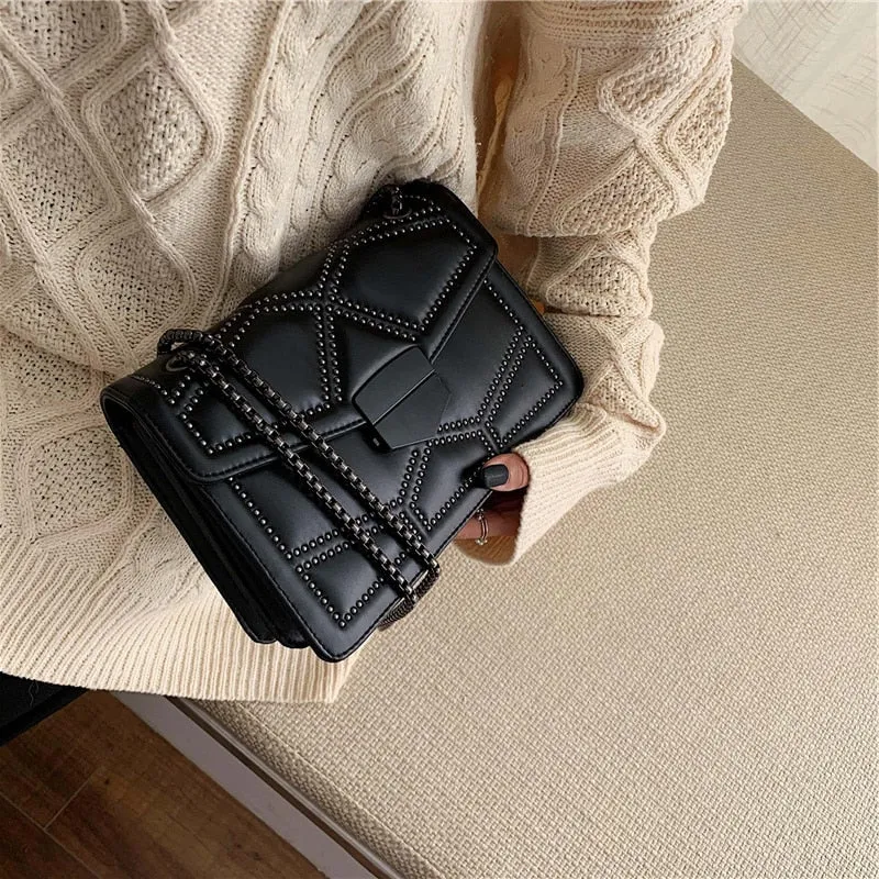 Rivet Chain Small Crossbody Bag