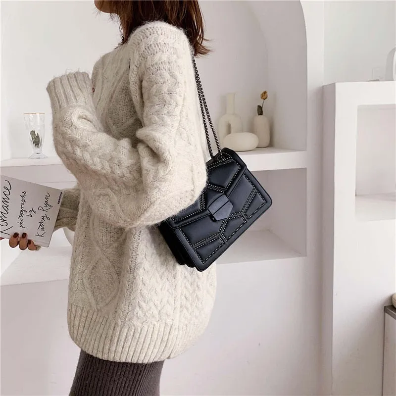 Rivet Chain Small Crossbody Bag