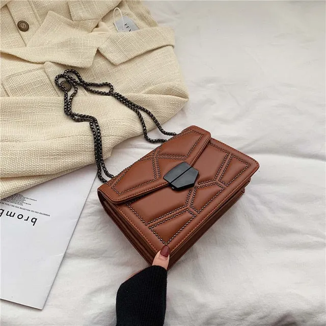 Rivet Chain Small Crossbody Bag