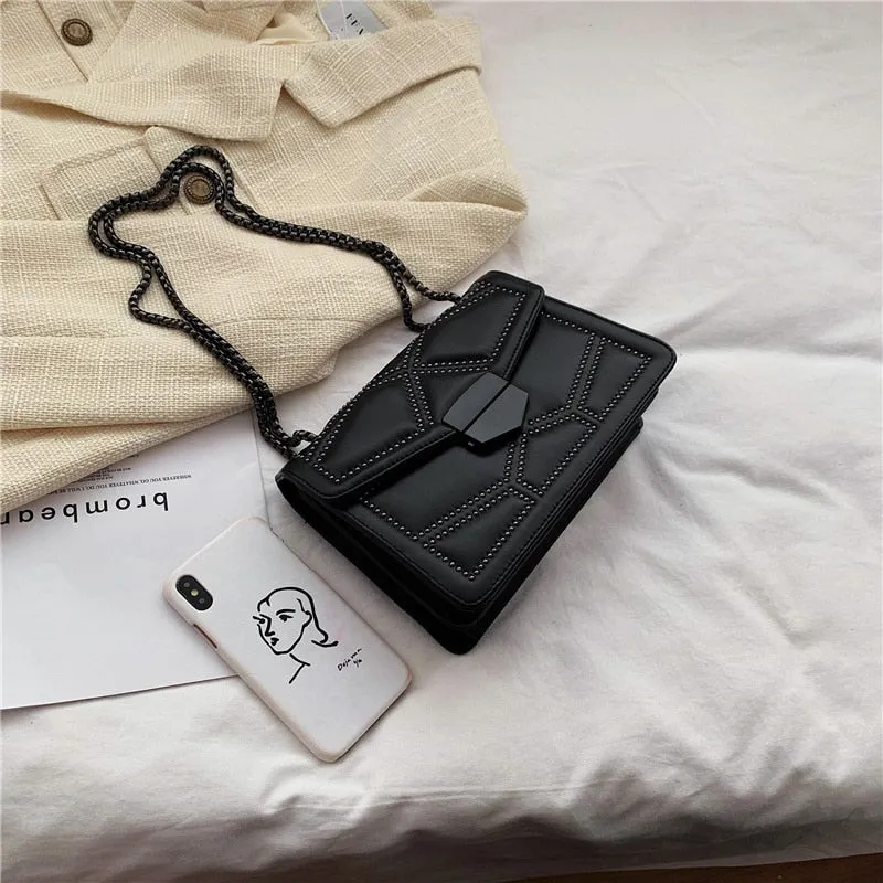 Rivet Chain Small Crossbody Bag