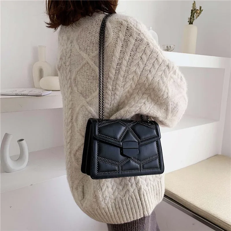 Rivet Chain Small Crossbody Bag
