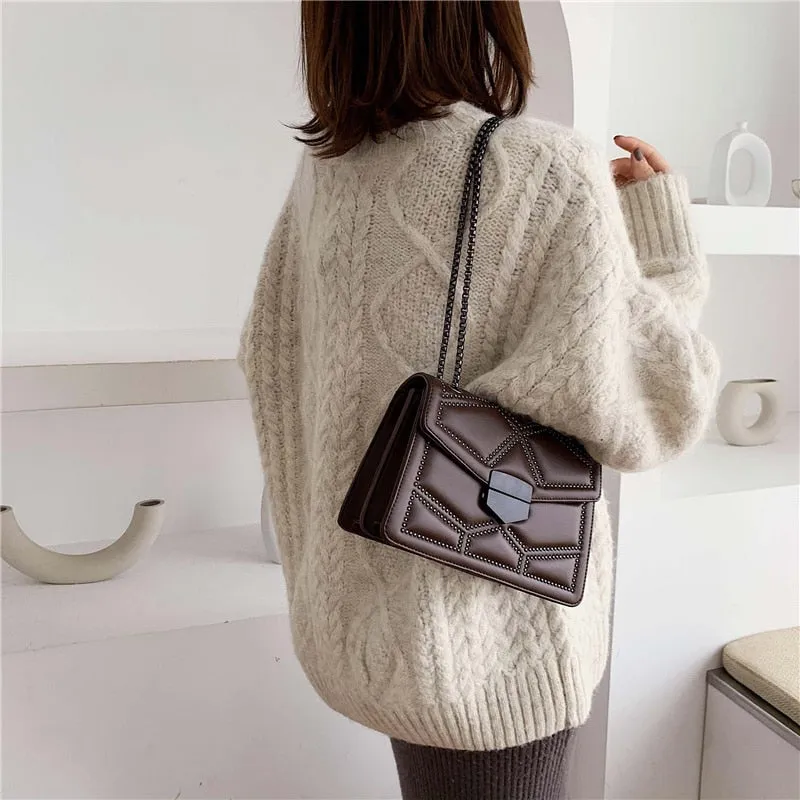 Rivet Chain Small Crossbody Bag