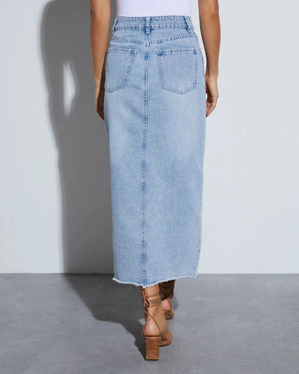 Rizz Denim Midi Skirt