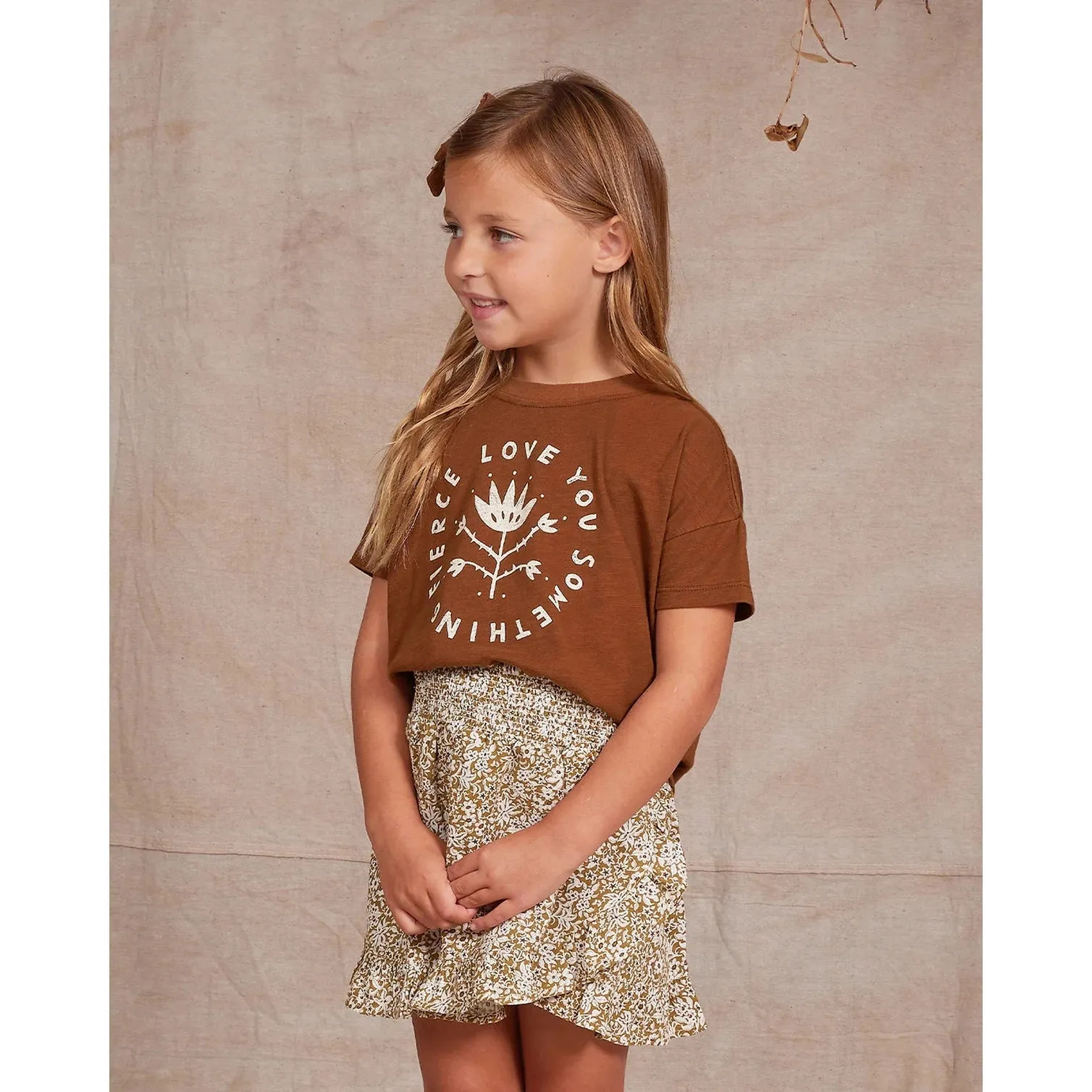 Rylee & Cru Golden Ditsy Wrap Ruffle Skirt
