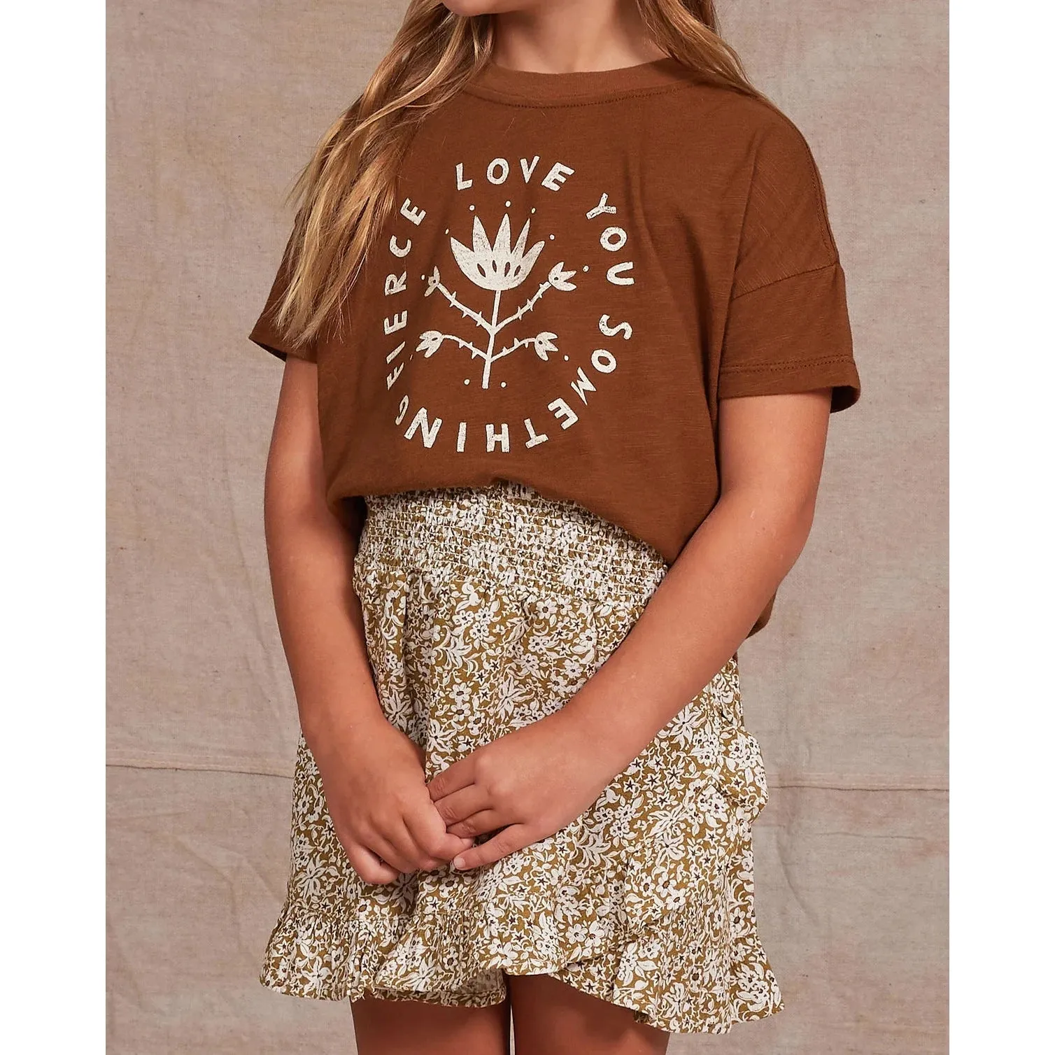 Rylee & Cru Golden Ditsy Wrap Ruffle Skirt