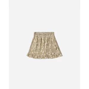 Rylee & Cru Golden Ditsy Wrap Ruffle Skirt