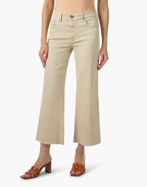 Saige Beige Wide Leg Crop Jean