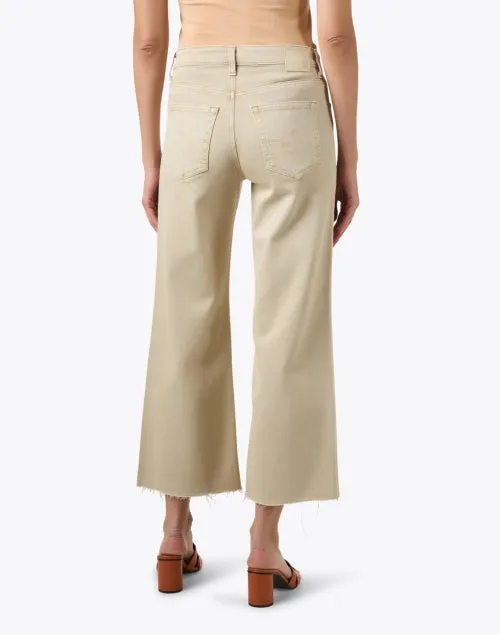 Saige Beige Wide Leg Crop Jean