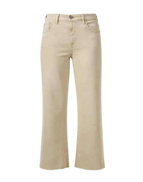 Saige Beige Wide Leg Crop Jean