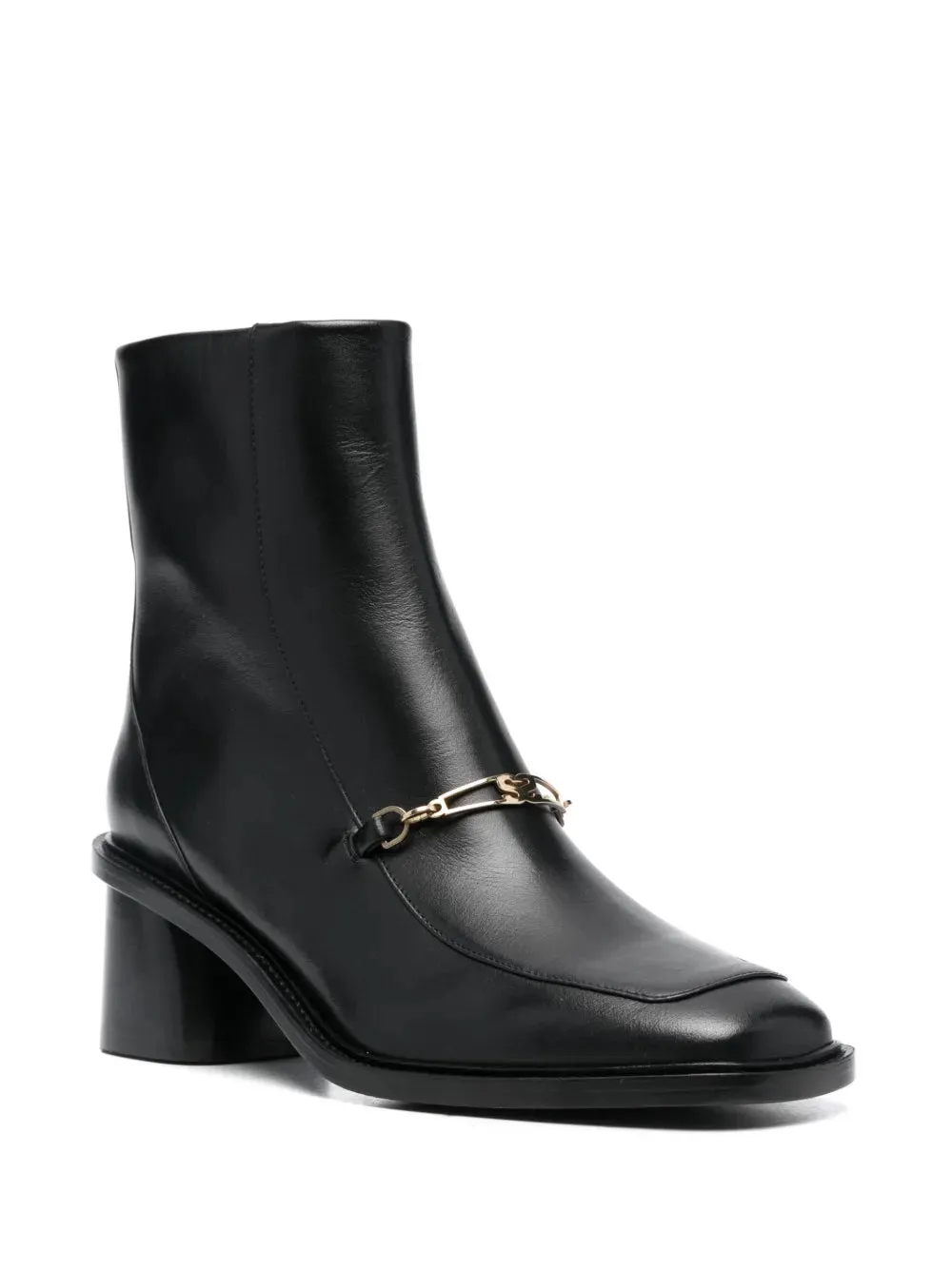 SANDRO 60mm buckle-detailing leather boots