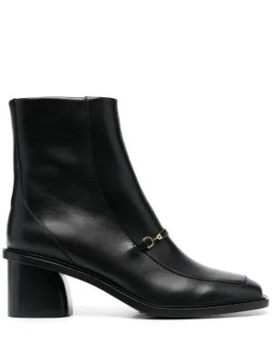 SANDRO 60mm buckle-detailing leather boots