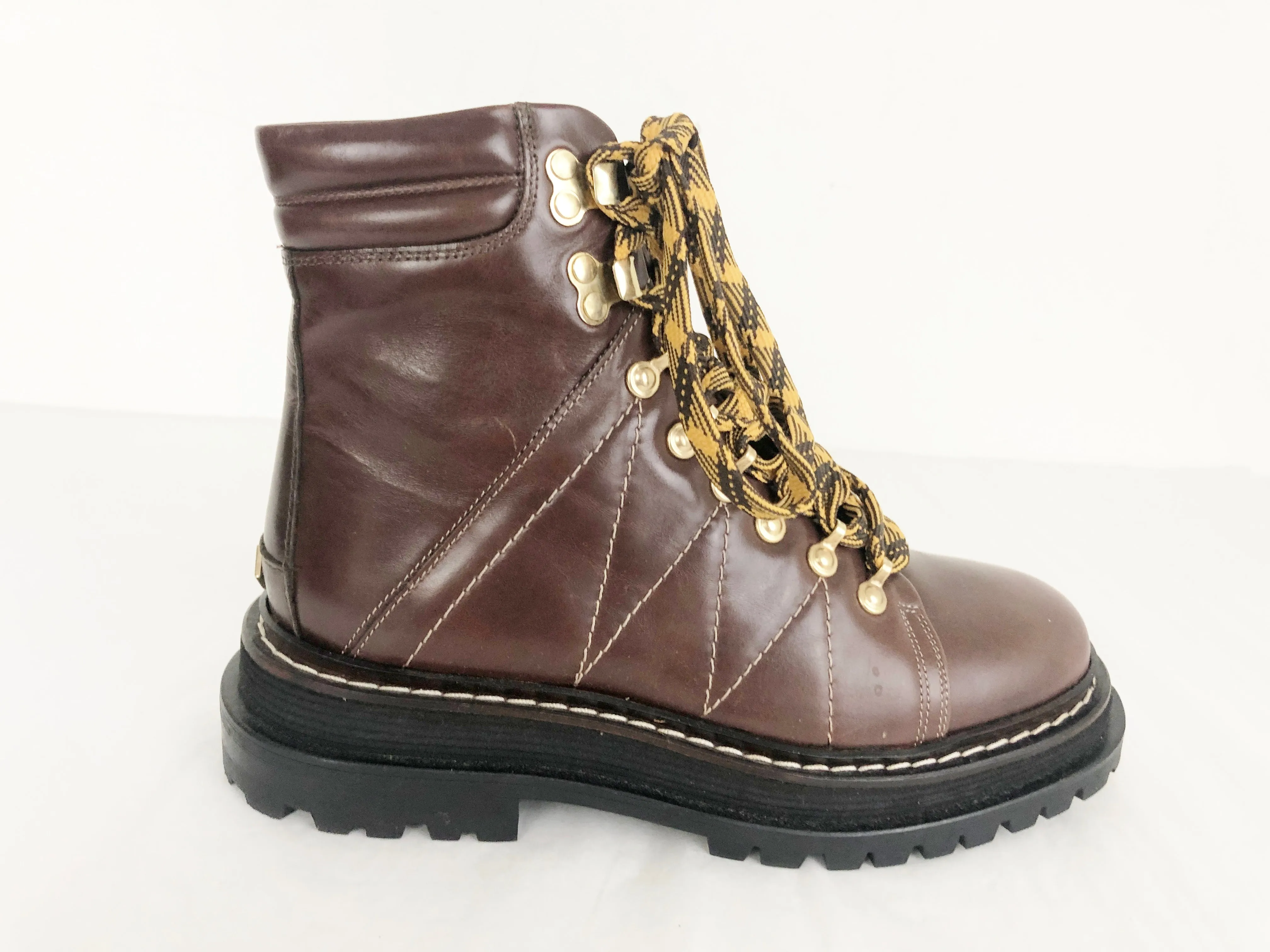 Sandro Leather Combat Boots Size 7