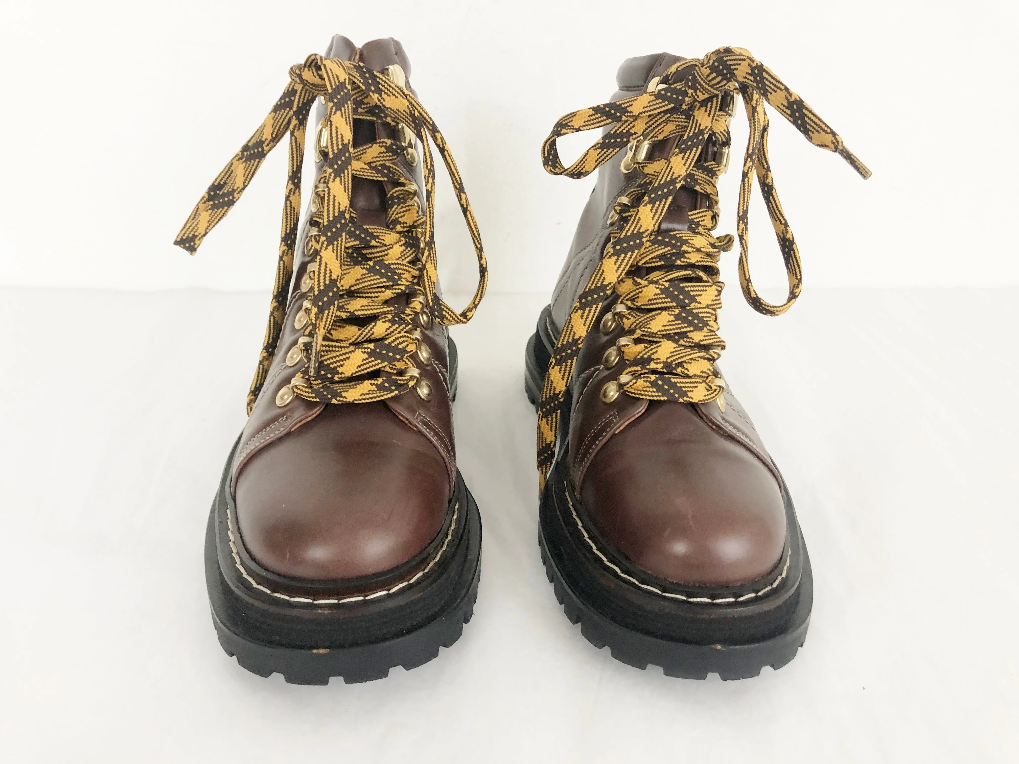 Sandro Leather Combat Boots Size 7