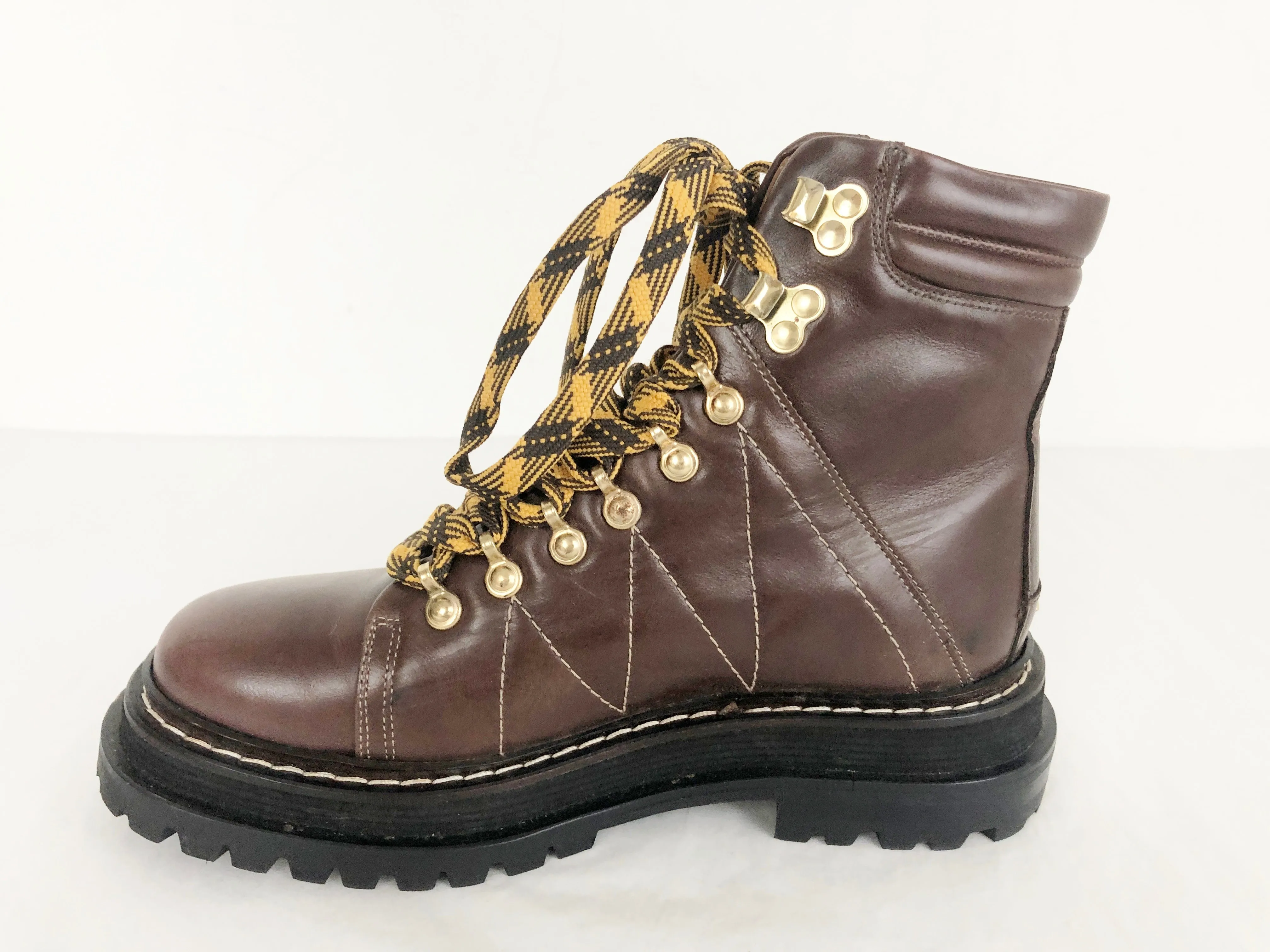 Sandro Leather Combat Boots Size 7
