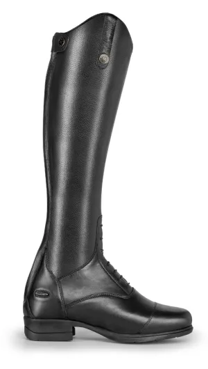 Shires Moretta Black Gianna Lace Front Long Leather Riding Boots (Regular Height)