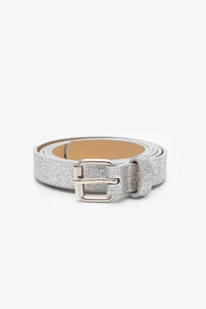 Silver Glitter Belt