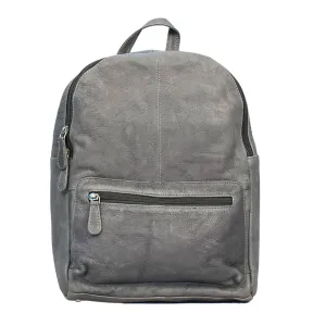 Sleek Zippered Leather Backpack - WL833