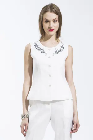 Sleeveless Floral Neck Camisole Style 10925