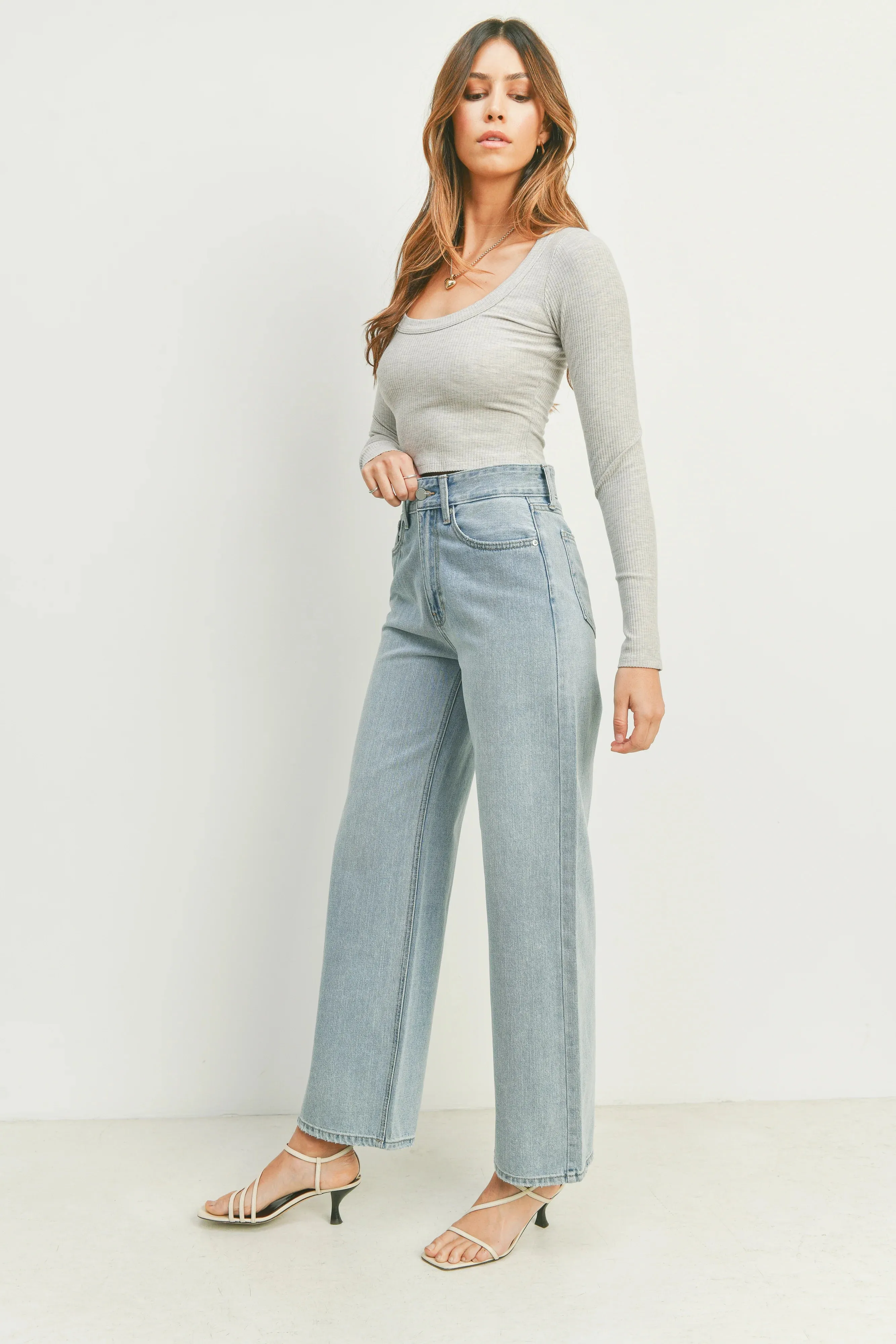 Slouchy Wide Leg Jeans