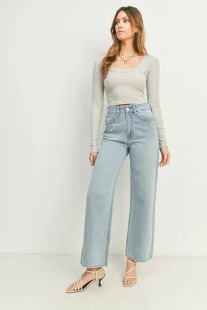 Slouchy Wide Leg Jeans