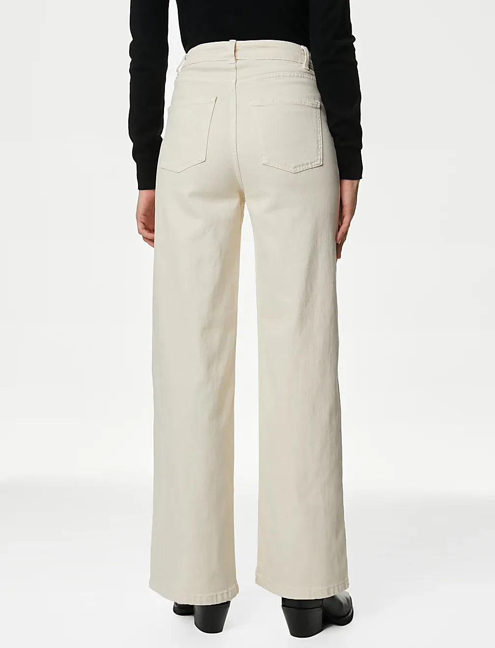 SM Highwaist Beige wide leg Jeans