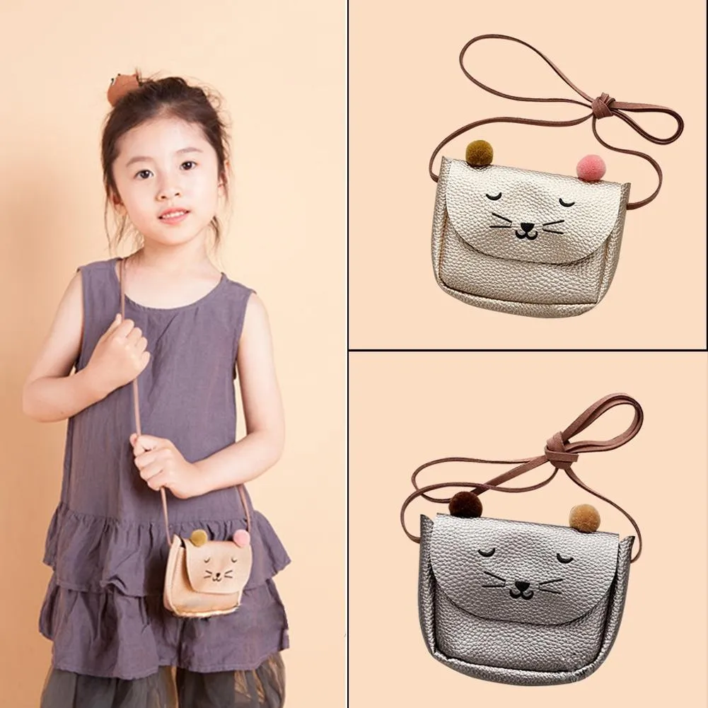 Small Cat Shoulderbag Purse For Children