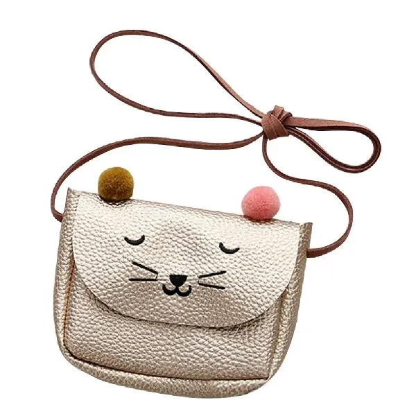 Small Cat Shoulderbag Purse For Children