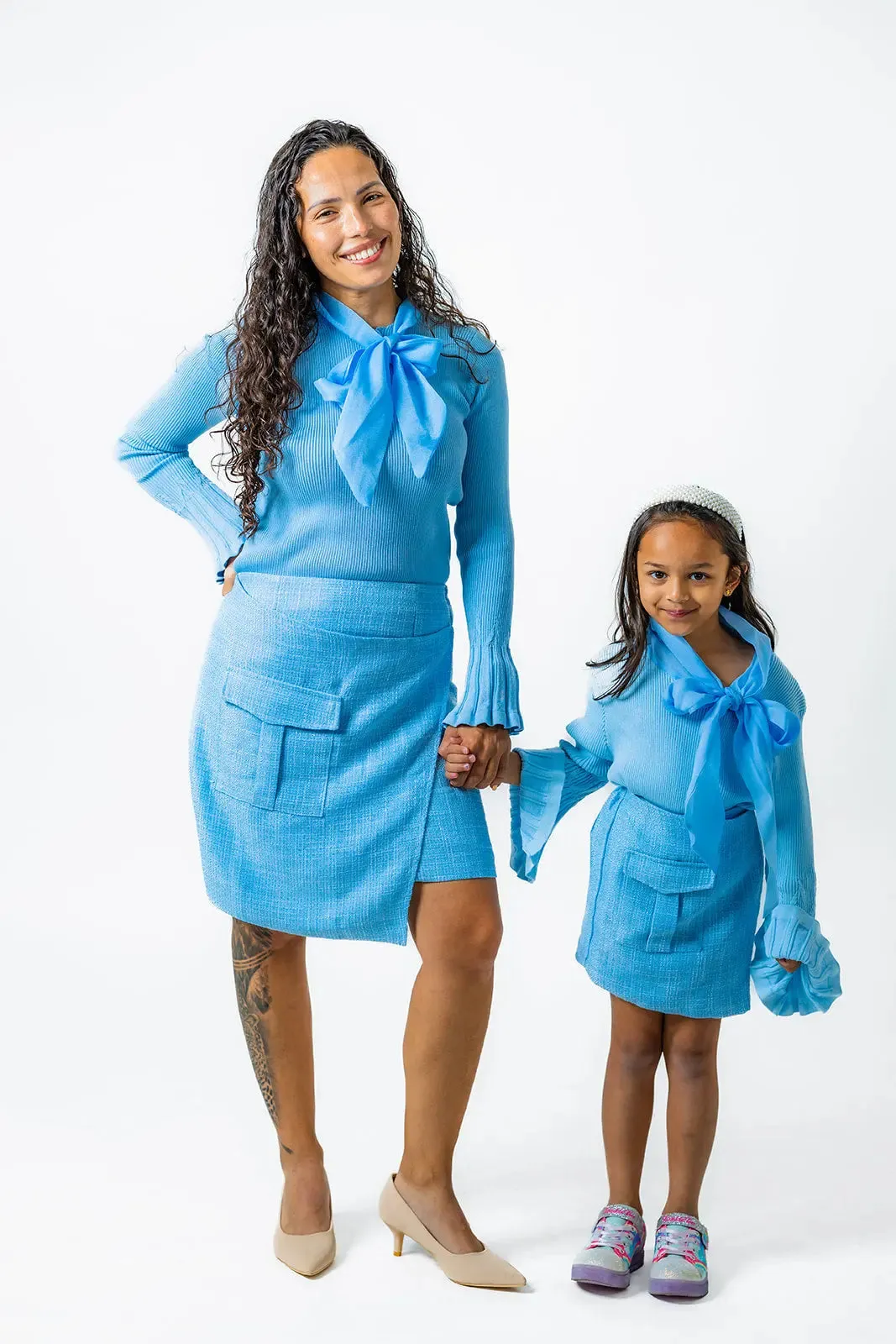 Soft Blue Plaid Girls Winter Blouse – Perfect winter