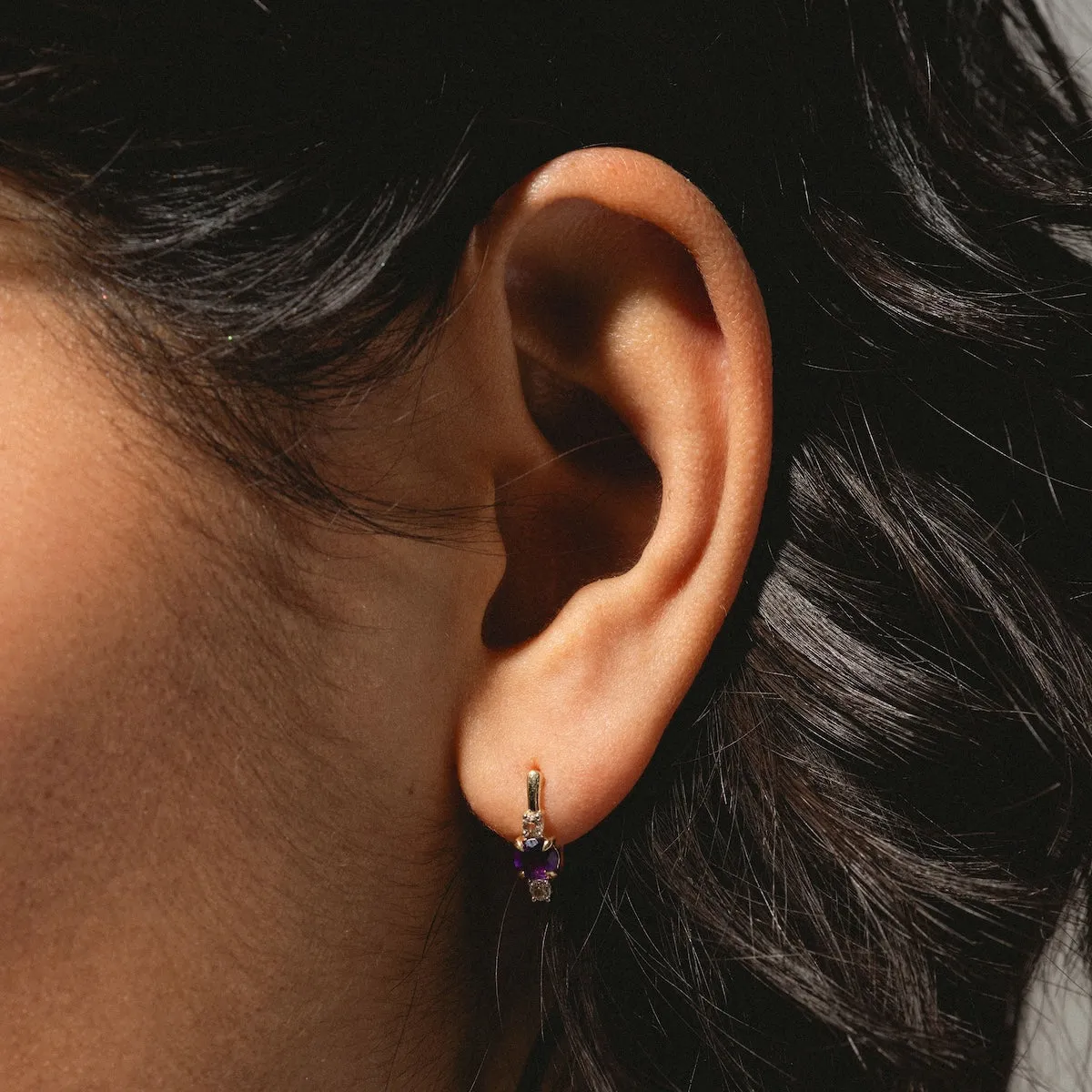 Solid Gold 2025 February Capsule Amethyst Statement Set with Free Gift
