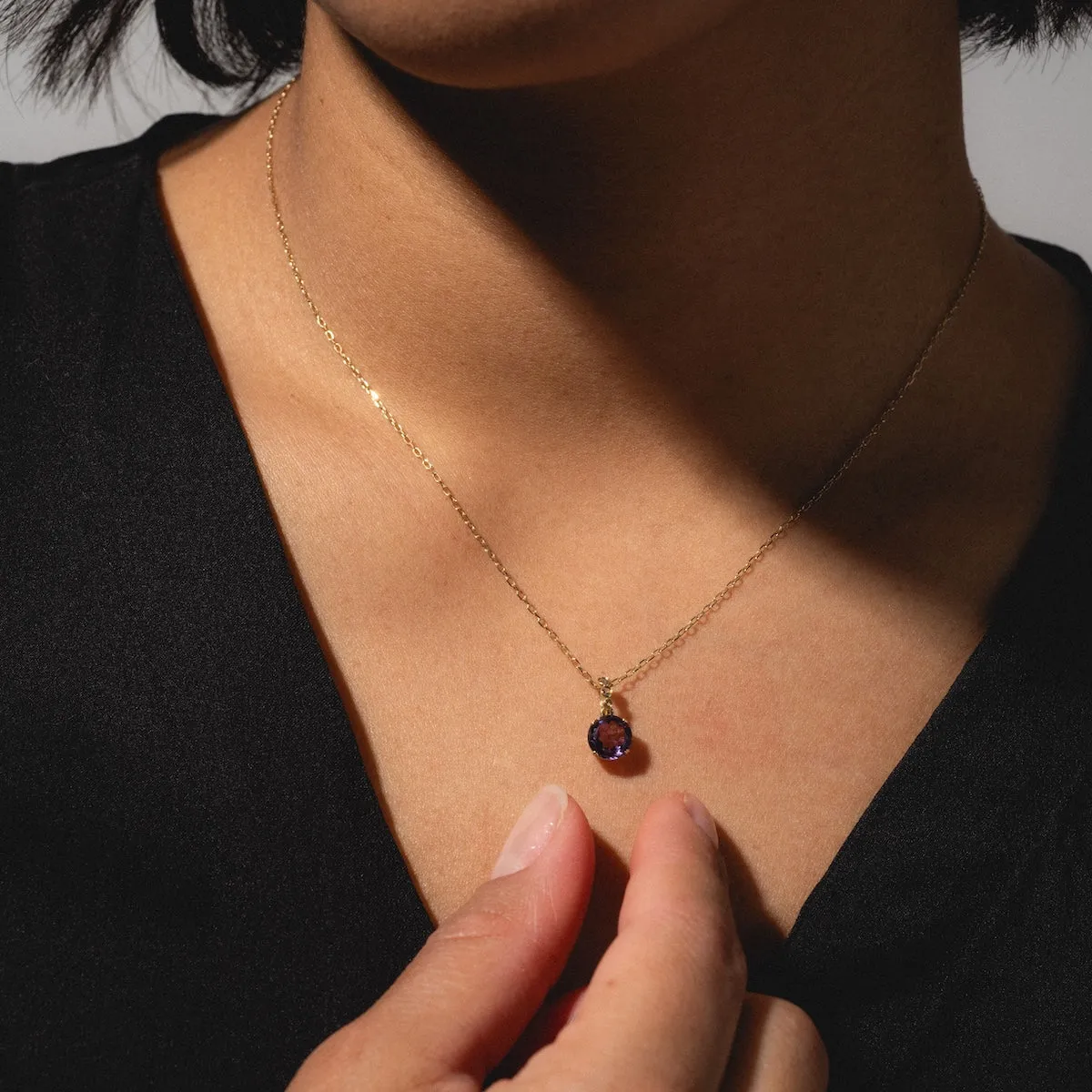 Solid Gold 2025 February Capsule Amethyst Statement Set with Free Gift
