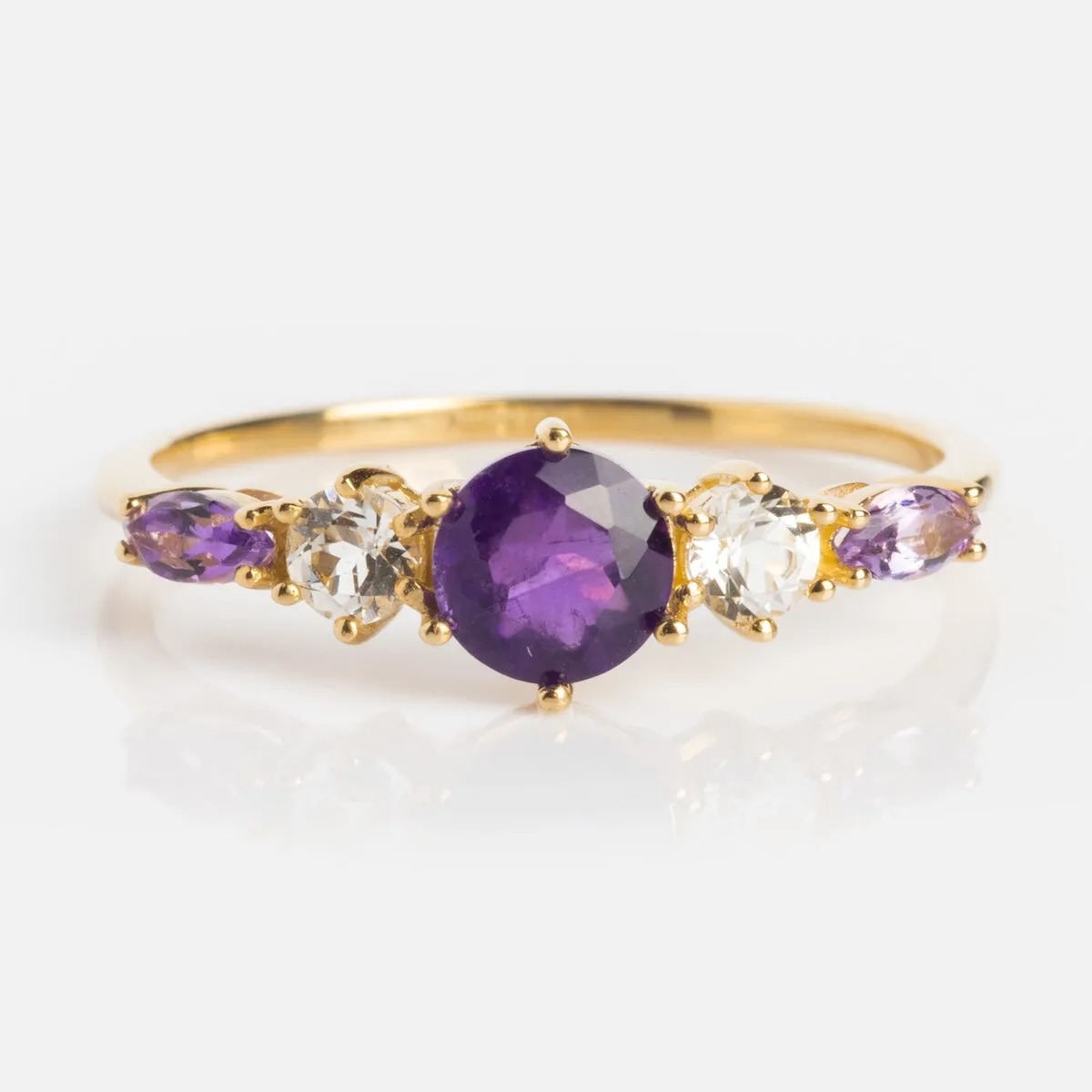 Solid Gold 2025 February Capsule Amethyst Statement Set with Free Gift