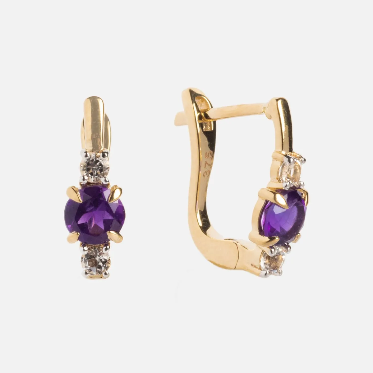 Solid Gold 2025 February Capsule Amethyst Statement Set with Free Gift