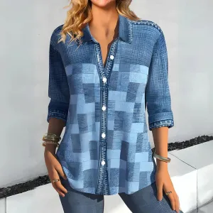 Sophie - Casual plaid blouse